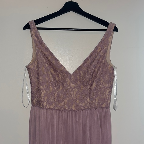David’s bridal bridesmaid slit dress Mauve SIZE 6 - Picture 1 of 12